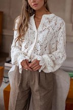 VALLETTA – Ruffle Lace Shirt – 9439