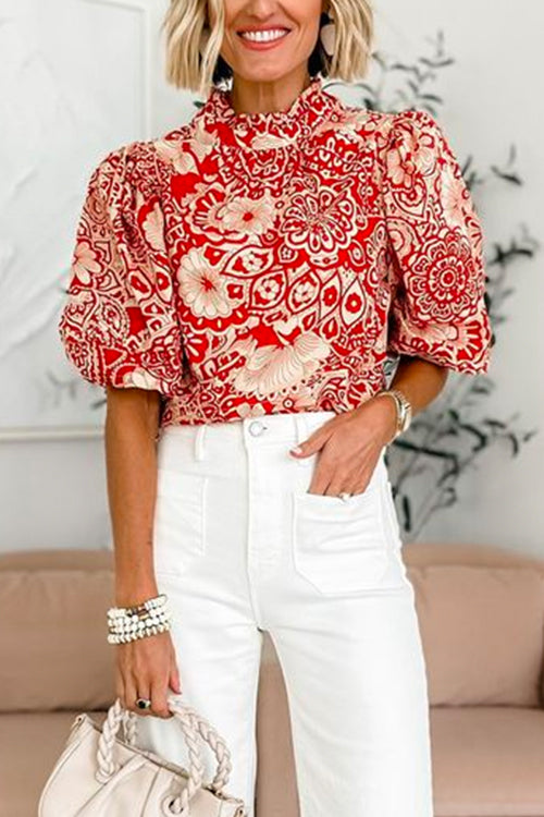 PRAGUE – Mockneck Pullover Top – 2834