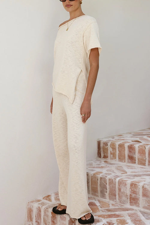 ROME – Asymmetrical Knit Top – 8143