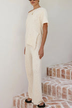 ROME – Asymmetrical Knit Top – 8143