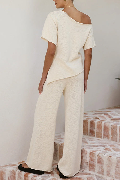 ROME – Asymmetrical Knit Top – 8143