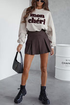 LYON – High Rise Pleated Skort – 3931