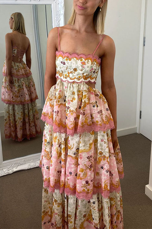 SPLIT – Floral Maxi Dress – 5021