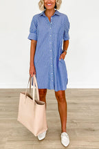 MYKONOS – Striped Shirt Dress – 6891