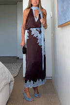 SPLIT – Sleeveless Satin Top – 3738