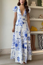 MYKONOS – Printed Swing Maxi – 2618