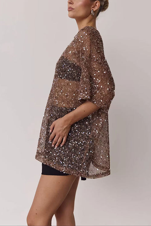 LYON – Sequin Crochet Top – 4616