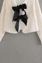 MUNICH – Sequin Long Sleeve Top – 3674