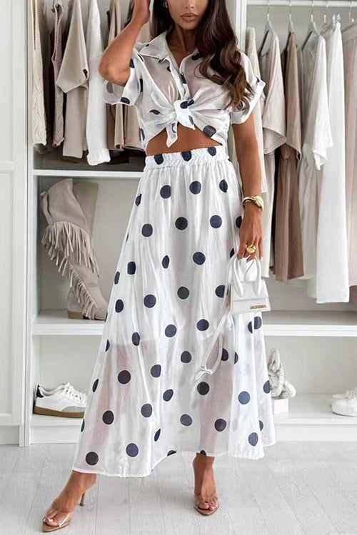 PORTO – Polka Dot Maxi Skirt – 2888