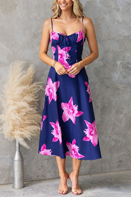 BIARRITZ – Lace-up Midi Dress – 6031