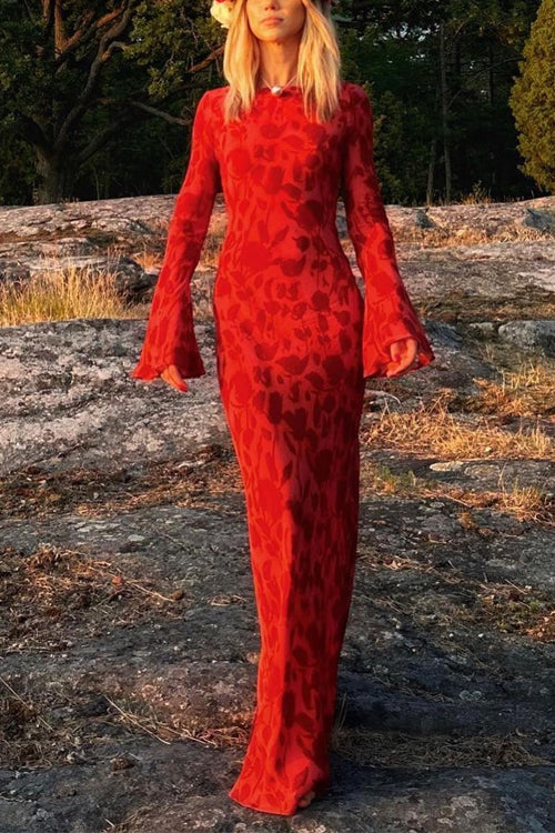 ALICANTE – Bell Sleeve Maxi Dress – 8018