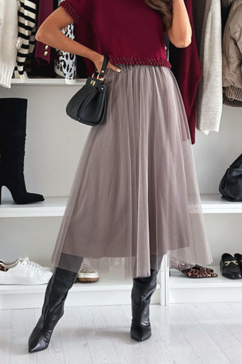 BIARRITZ – Flowy Mesh Midi Skirt – 9512