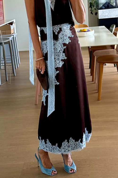 NAPLES – High Rise Maxi Skirt – 9297