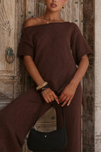 ROME – Asymmetrical Knit Top – 8143