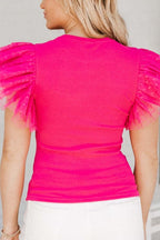 RHODES – Polka Dot Ruffle Top – 3434