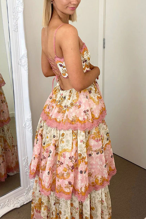 SPLIT – Floral Maxi Dress – 5021