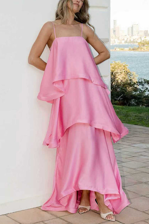 ATHENS – Satin Maxi Dress – 3908