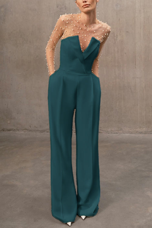 LISBON – Strapless Wide Leg Jumpsuit – 2891