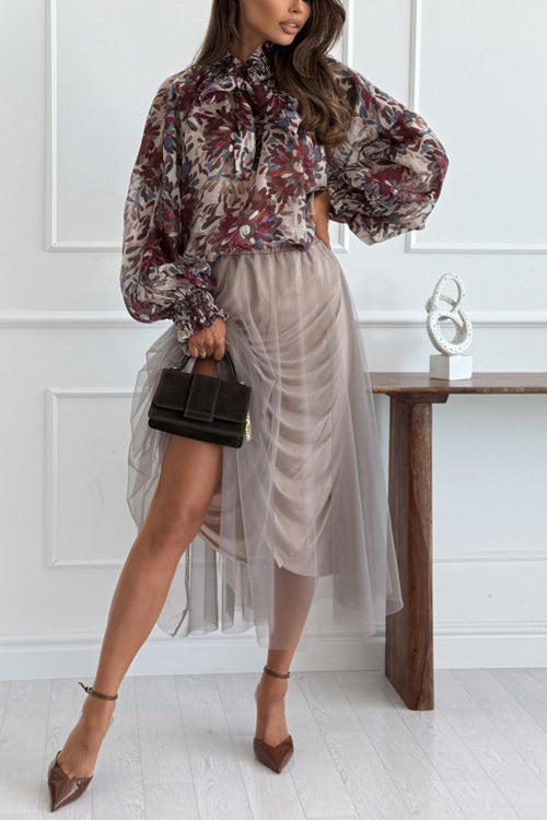 BIARRITZ – Flowy Mesh Midi Skirt – 9512