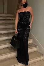 NICE – Strapless Bodycon Maxi Dress – 3251