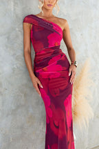 VALENCIA – One Shoulder Maxi Dress – 5110