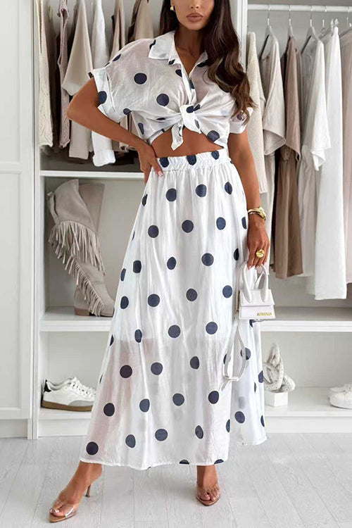 PORTO – Polka Dot Maxi Skirt – 2888