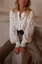 VALLETTA – Ruffle Lace Shirt – 9439