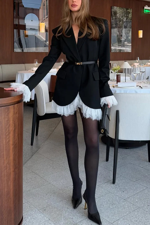 CANNES – Lace Trim Blazer – 7480