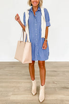 MYKONOS – Striped Shirt Dress – 6891