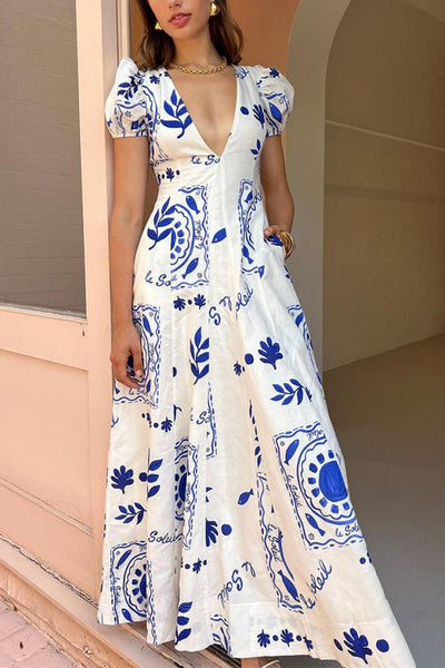 MYKONOS – Printed Swing Maxi – 2618