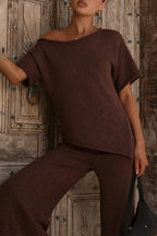 MONTPELLIER – Asymmetrical Knit Top – 7688