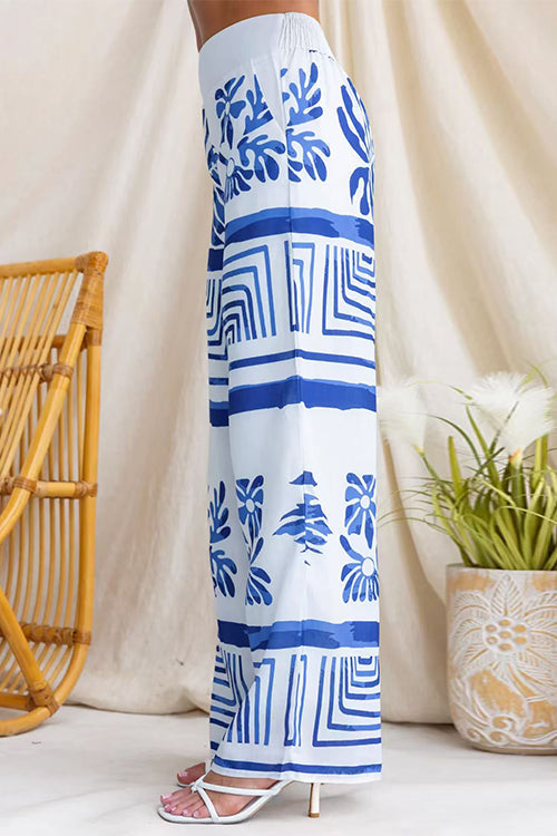 PORTOFINO – Wide Leg Printed Pants – 4694