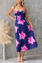 BIARRITZ – Lace-up Midi Dress – 6031