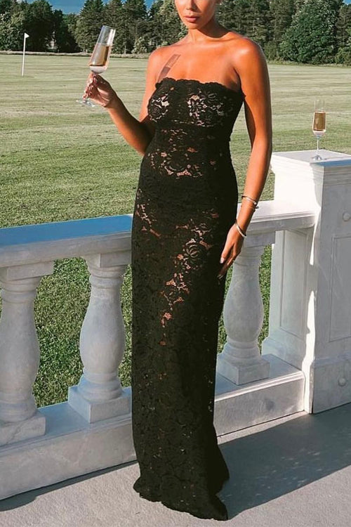 NICE – Strapless Bodycon Maxi Dress – 3251