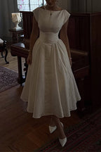 SANTORINI – Cap Sleeve Midi Dress – 2786