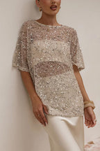 FORMENTERA – Crochet Sequin Top – 7243