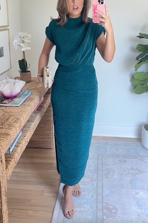 AMALFI – Mockneck Midi Dress – 4941