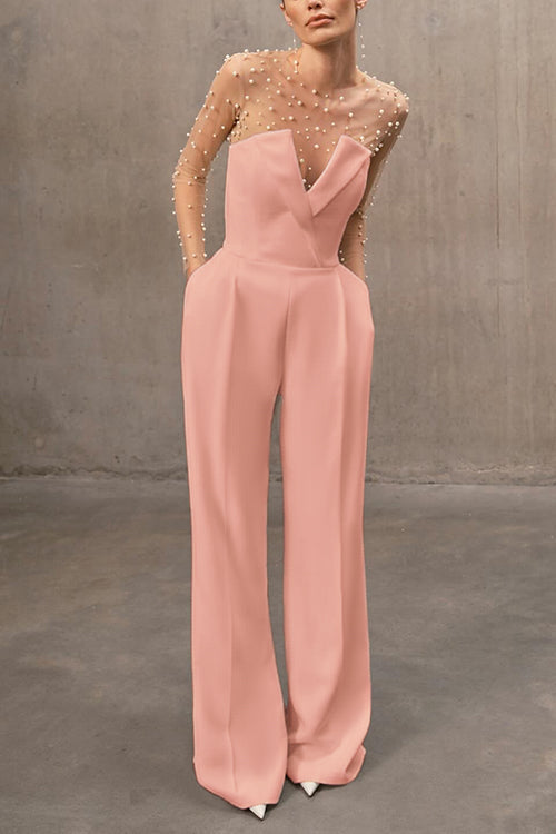 LISBON – Strapless Wide Leg Jumpsuit – 2891