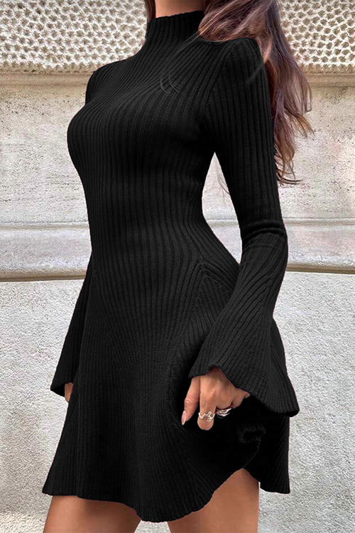 PRAGUE – Ribbed Knit Mini Dress – 9188