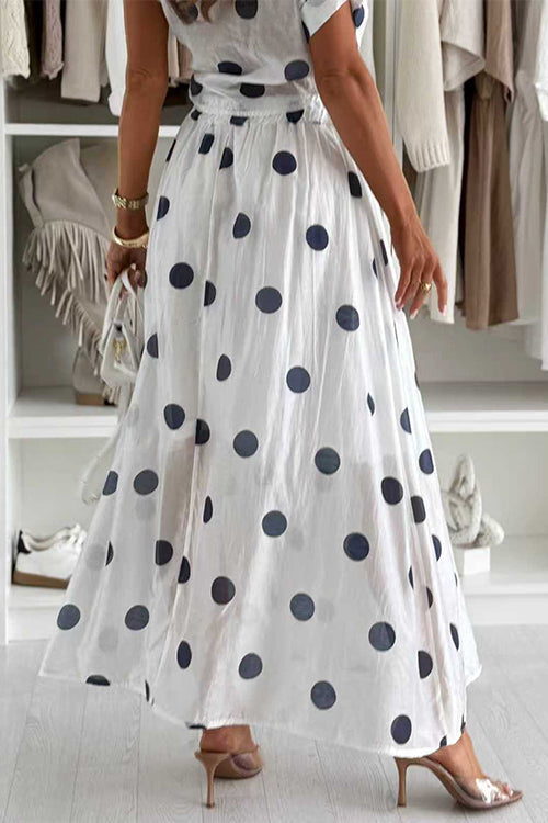 PORTO – Polka Dot Maxi Skirt – 2888