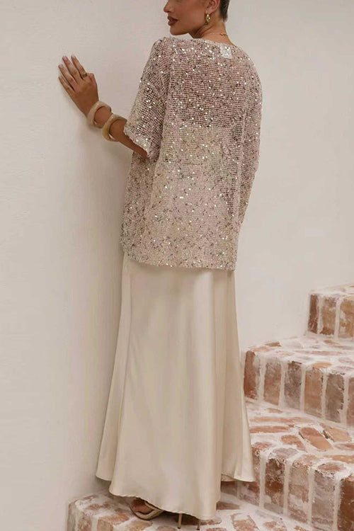 FORMENTERA – Crochet Sequin Top – 7243