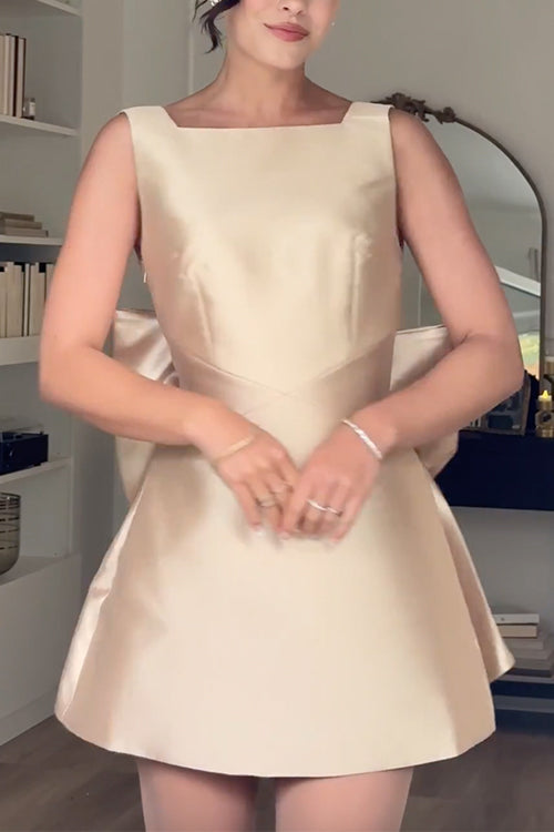 CAPRI – Backless Satin Mini Dress – 9279