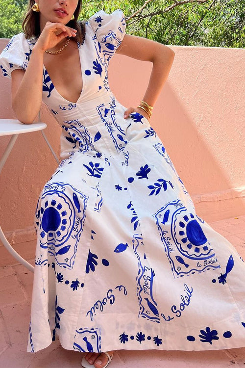 MYKONOS – Printed Swing Maxi – 2618