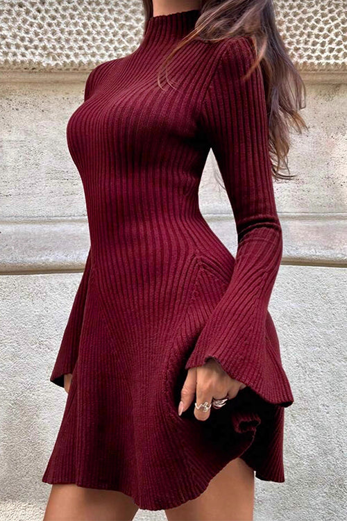 PRAGUE – Ribbed Knit Mini Dress – 9188