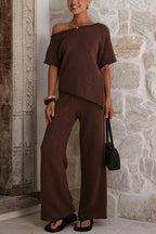 ROME – Asymmetrical Knit Top – 8143