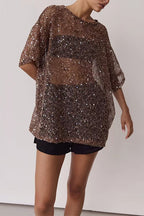 LYON – Sequin Crochet Top – 4616