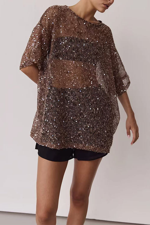 LYON – Sequin Crochet Top – 4616