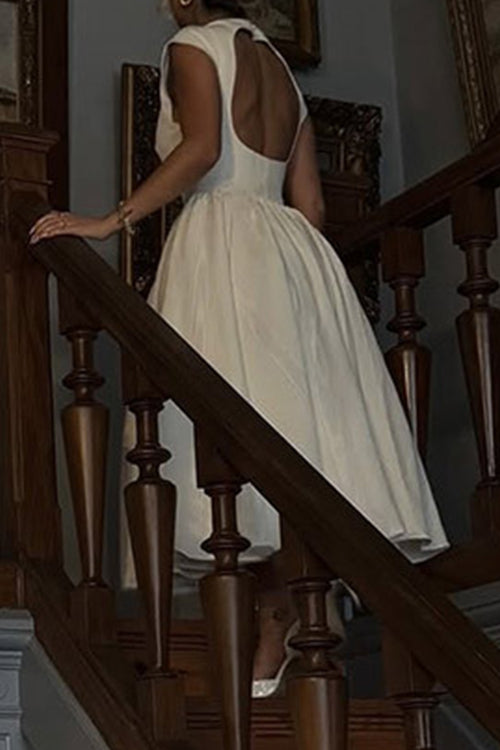 SANTORINI – Cap Sleeve Midi Dress – 2786