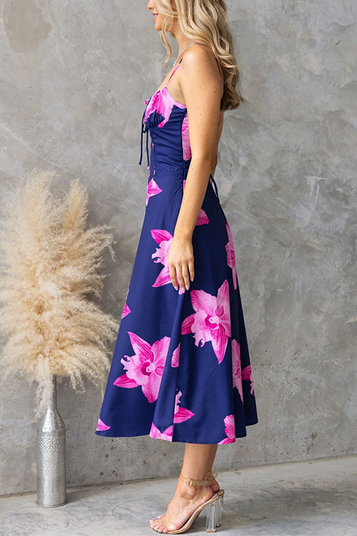 BIARRITZ – Lace-up Midi Dress – 6031