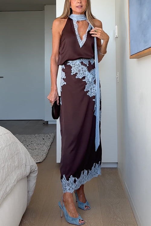 NAPLES – High Rise Maxi Skirt – 9297